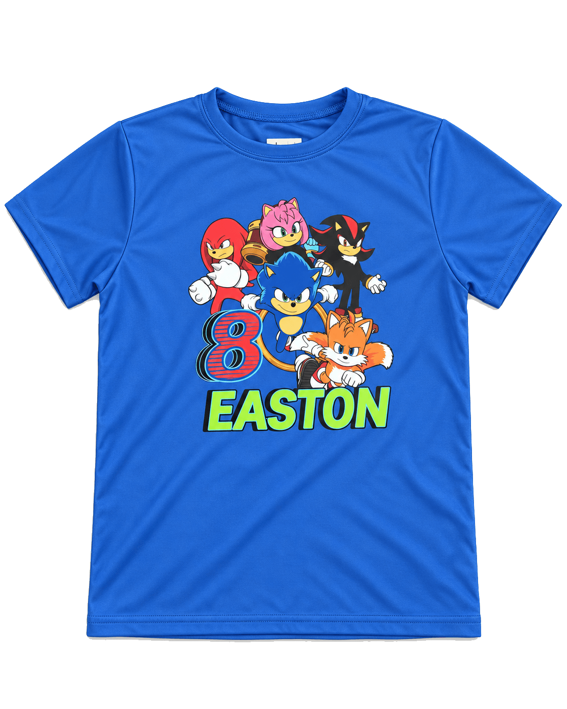 Custom Sonic the Hedgehog birthday t-shirt